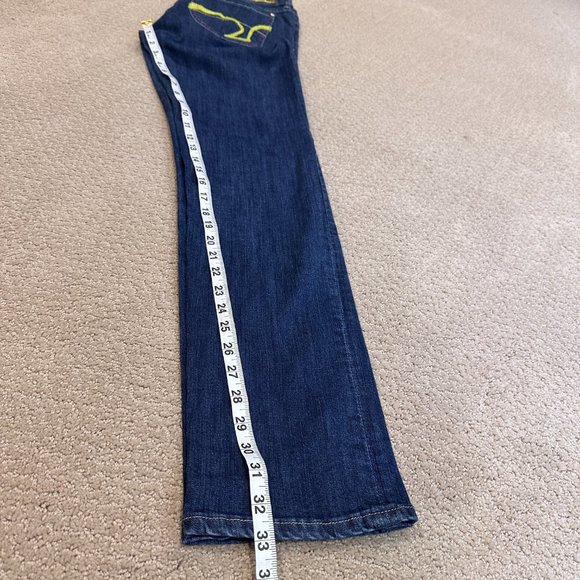 Vintage Pepe Jeans Straight Leg Low Rise 90s Y2K Fuzzy Embroidery Unisex Size 32 - Picture 8 of 14
